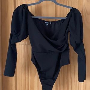 PRICE DROPPED Puffed Shoulder Misguided Bodysuit